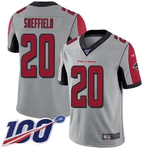 Atlanta Falcons Limited Silver Men Kendall Sheffield Jersey NFL Football #20 100th Season Inverted Legend